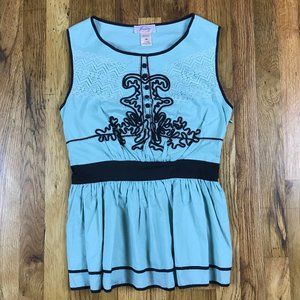 Beautiful Mint Green top with lace and piping